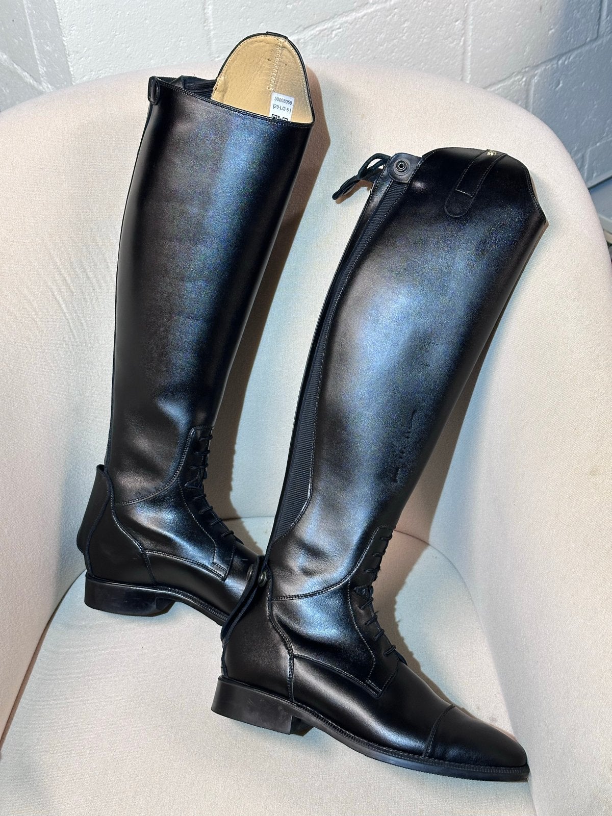 Petrie zwart lederen rijlaarzen maat 38, Dieren en Toebehoren, Paardrijkleding, Dressuur, Ritssluiting, Ophalen of Verzenden, Zo goed als nieuw