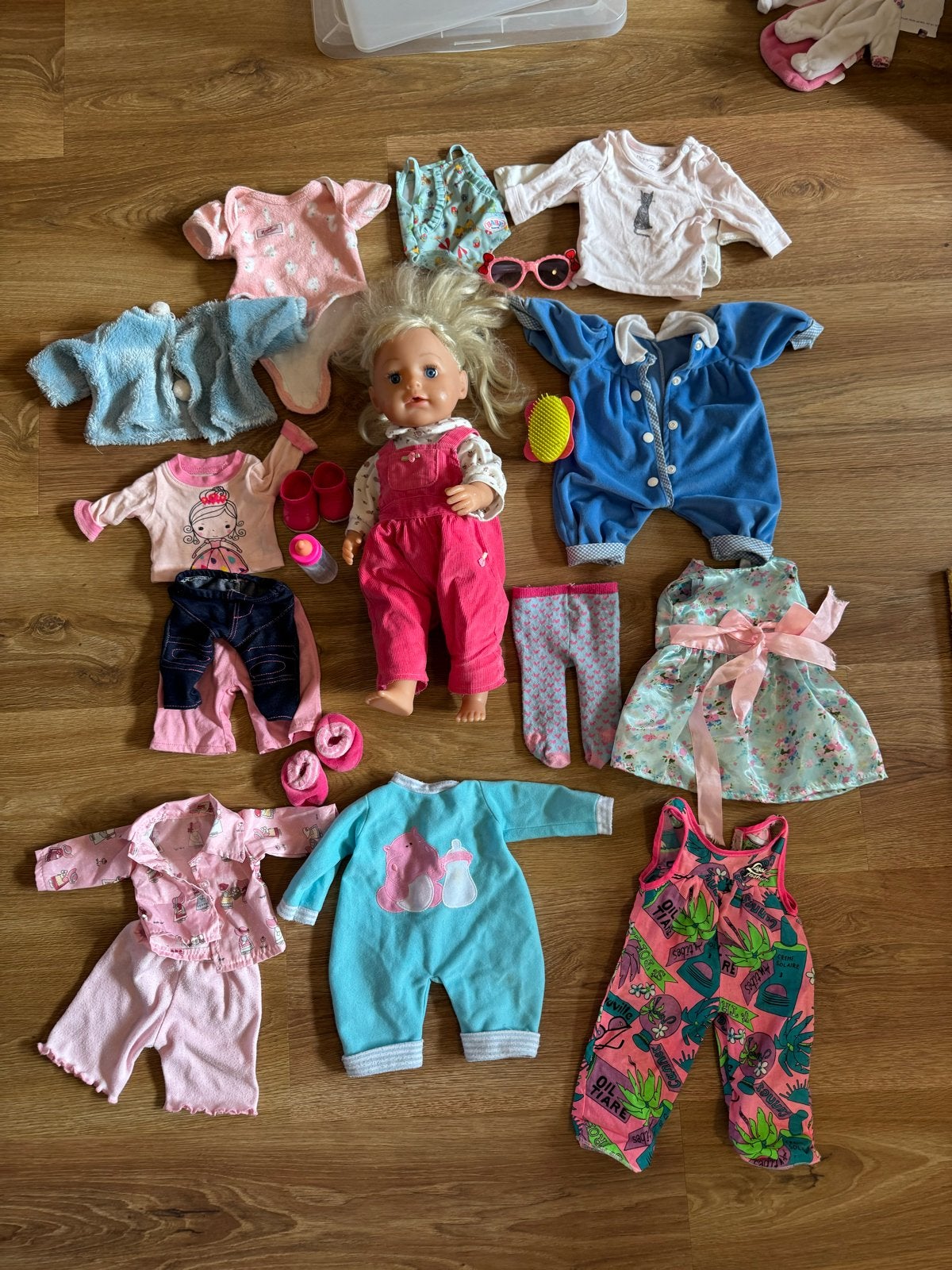 Zapf creation baby born pop met haar en kledingcollectie, Ophalen of Verzenden, Gebruikt, Babypop