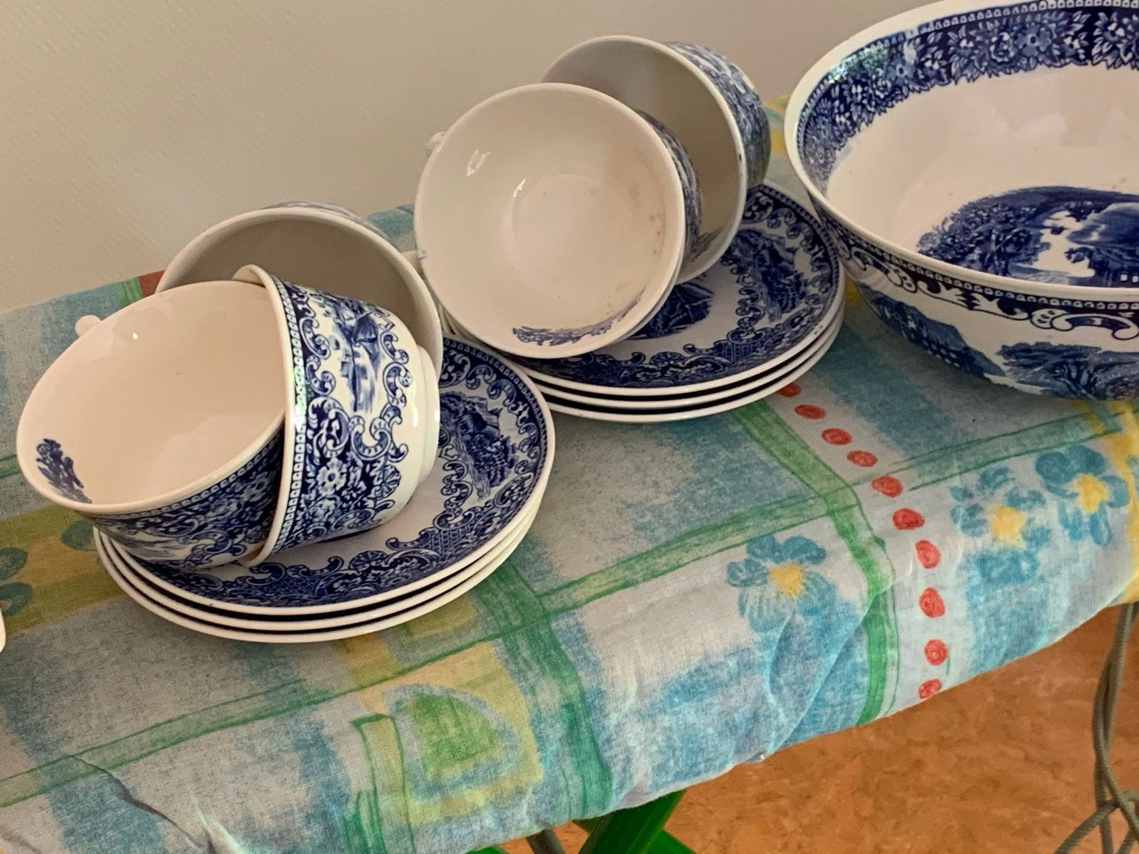 Vintage Maastricht Old England servies - 14-delig, Antiek en Kunst, Ophalen