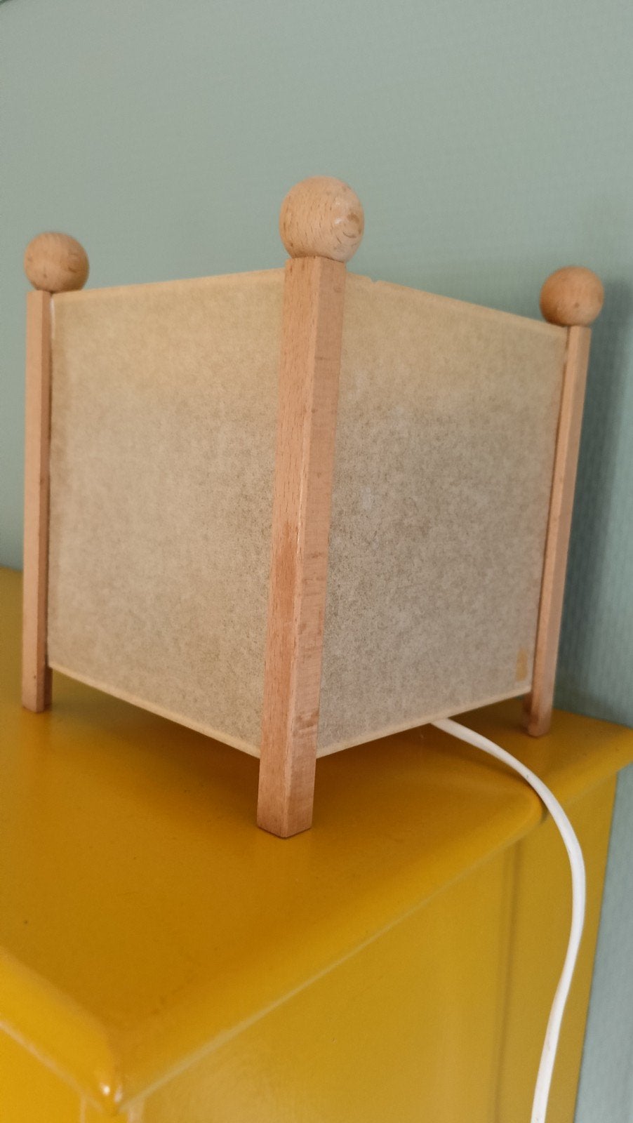 Vintage Houten Carrousel Lamp – Safaridieren, Ophalen of Verzenden