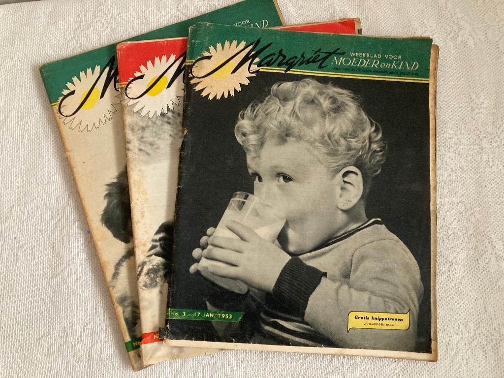3x Brocante tijdschriften / Margriet - Margrieten uit 1953, Ophalen of Verzenden
