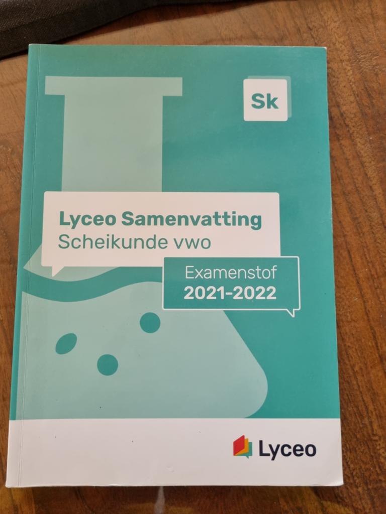 Lyceo Samenvatting Scheikunde VWO Examenstof 2021-2022, VWO, Ophalen of Verzenden, Zo goed als nieuw, Scheikunde