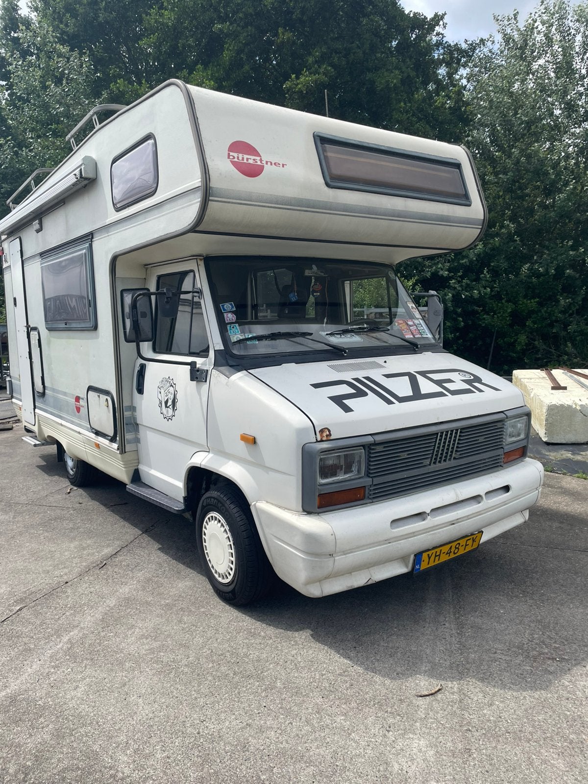 Fiat ducato brustner camper benzine, Caravans en Kamperen, Campers, Reservewiel, Fiat, Handgeschakeld, Particulier