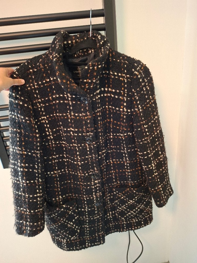 Mooie Barbara Lebek wollen jas, Maat 38/40 (M), Zwart, Nieuw, Ophalen of Verzenden