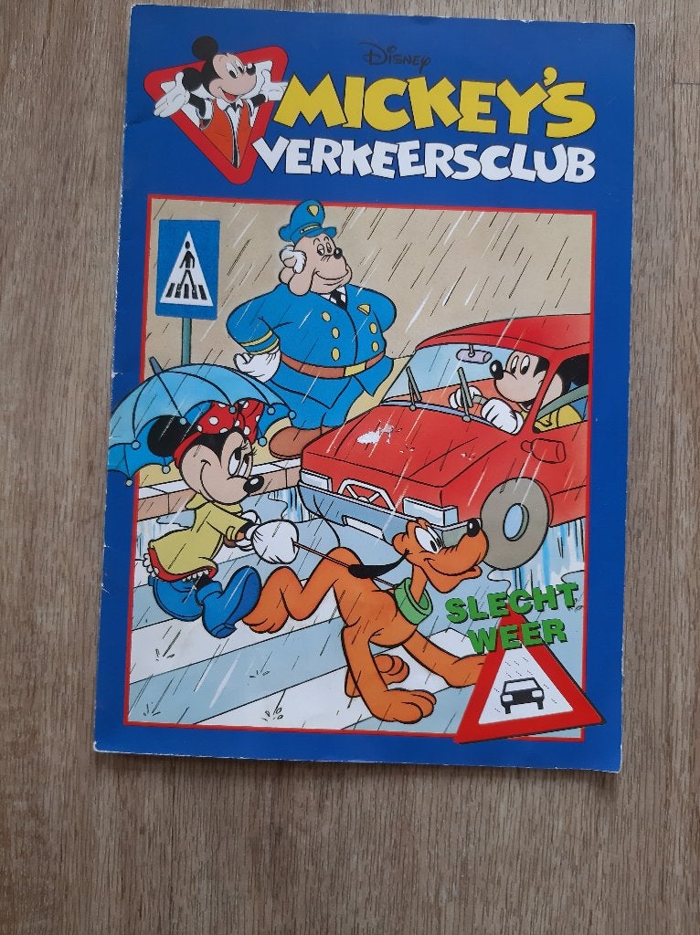 Mickey's verkeersclub les/lees boekje, Eén stripboek, Ophalen of Verzenden, Gelezen