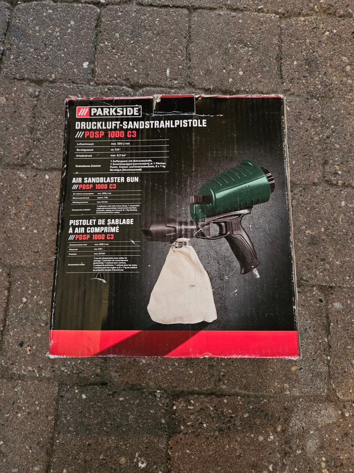 Parkside DrukLucht-Zandstraalpistool PDSP 1000 C3, Ophalen of Verzenden, Nieuw, Overige typen, Parkside