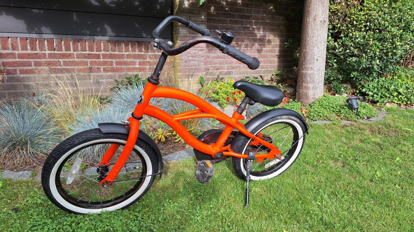 Nogan Harley 16 inch kinderfiets oranje, Ophalen, Terugtraprem, Nogan Harley., 16 tot 20 inch