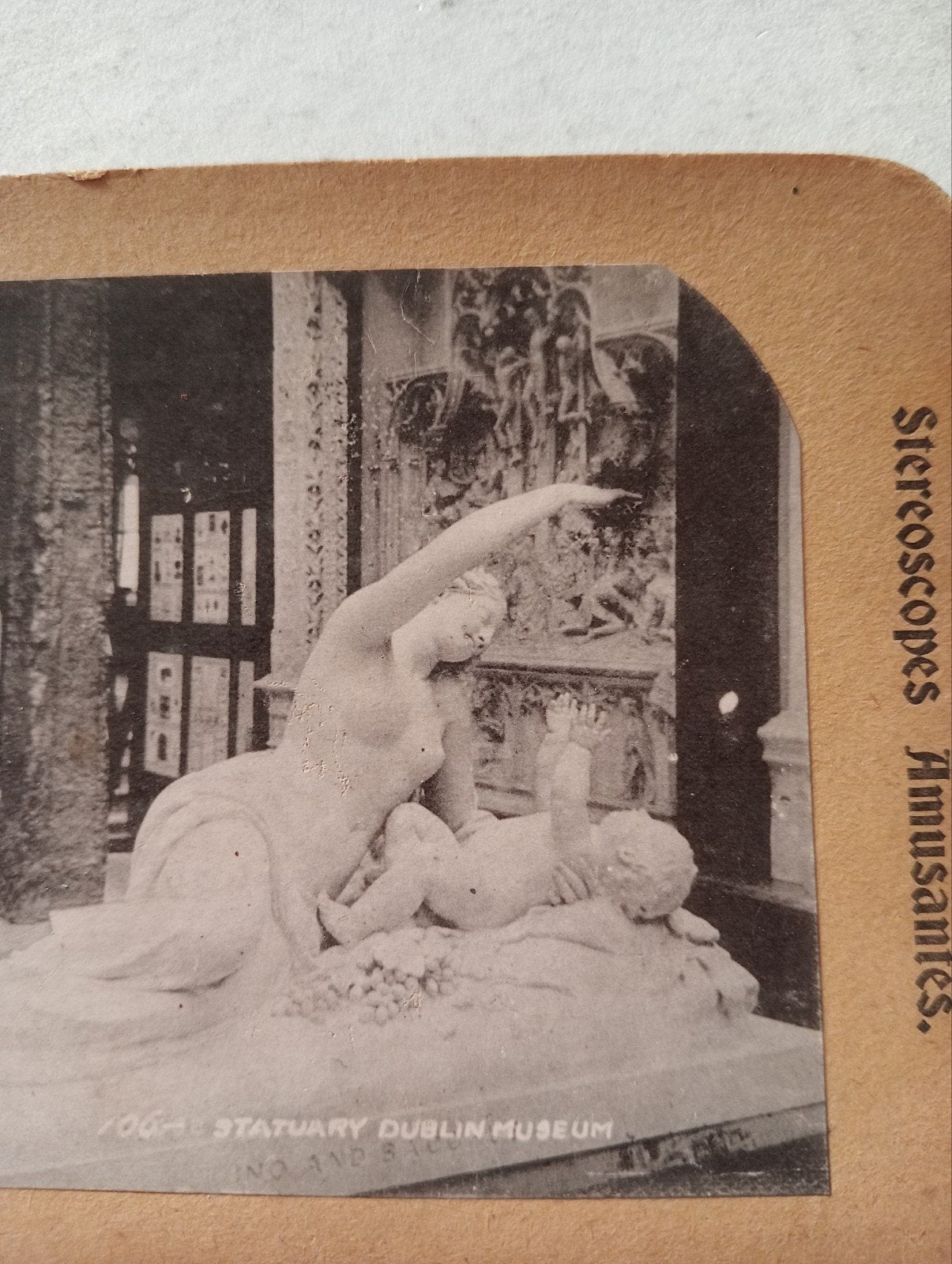 Stereofoto Dublin Museum, Ophalen of Verzenden, Voor 1940, Gebruikt, Overige onderwerpen