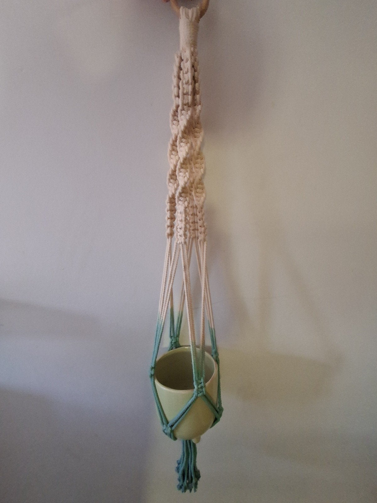 Handgemaakte Macramé Plantenhangers, Overige materialen, Ophalen of Verzenden, Zo goed als nieuw, Minder dan 25 cm