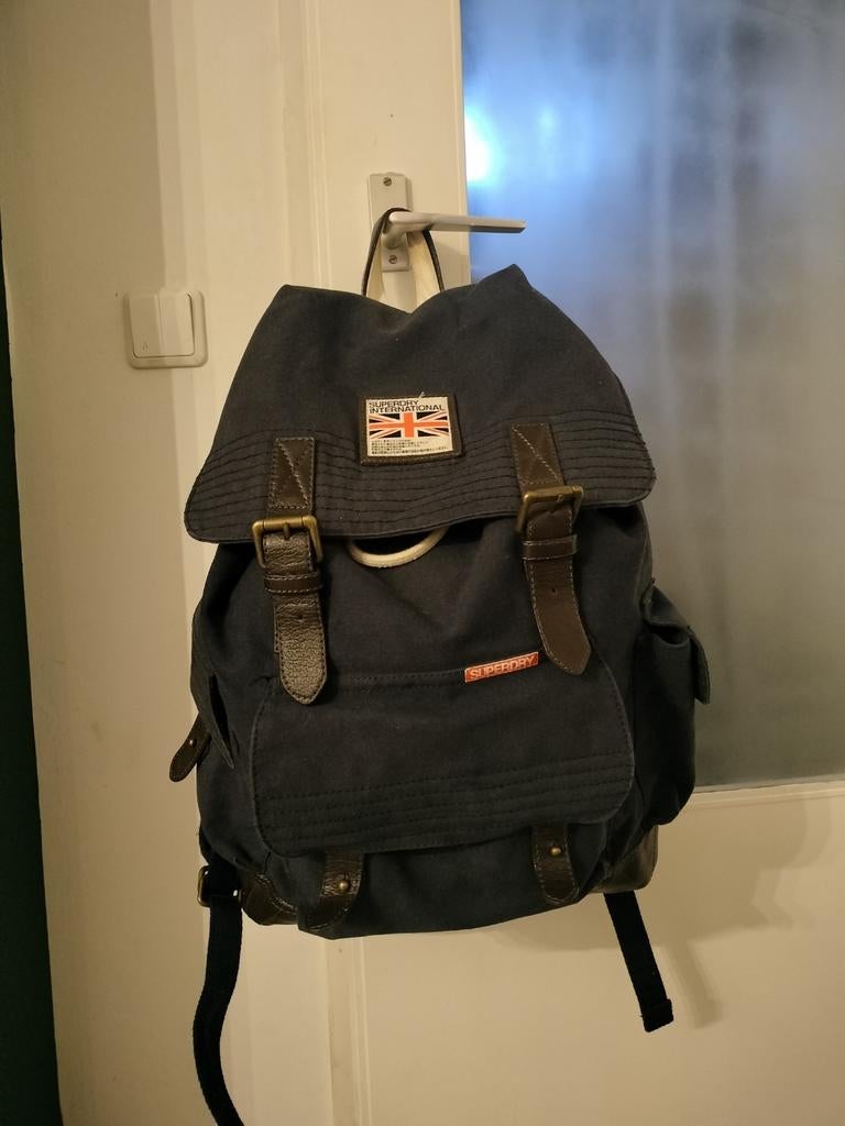 Superdry vintage canvas rugzak, Ophalen of Verzenden, Overige merken, 30 tot 45 cm