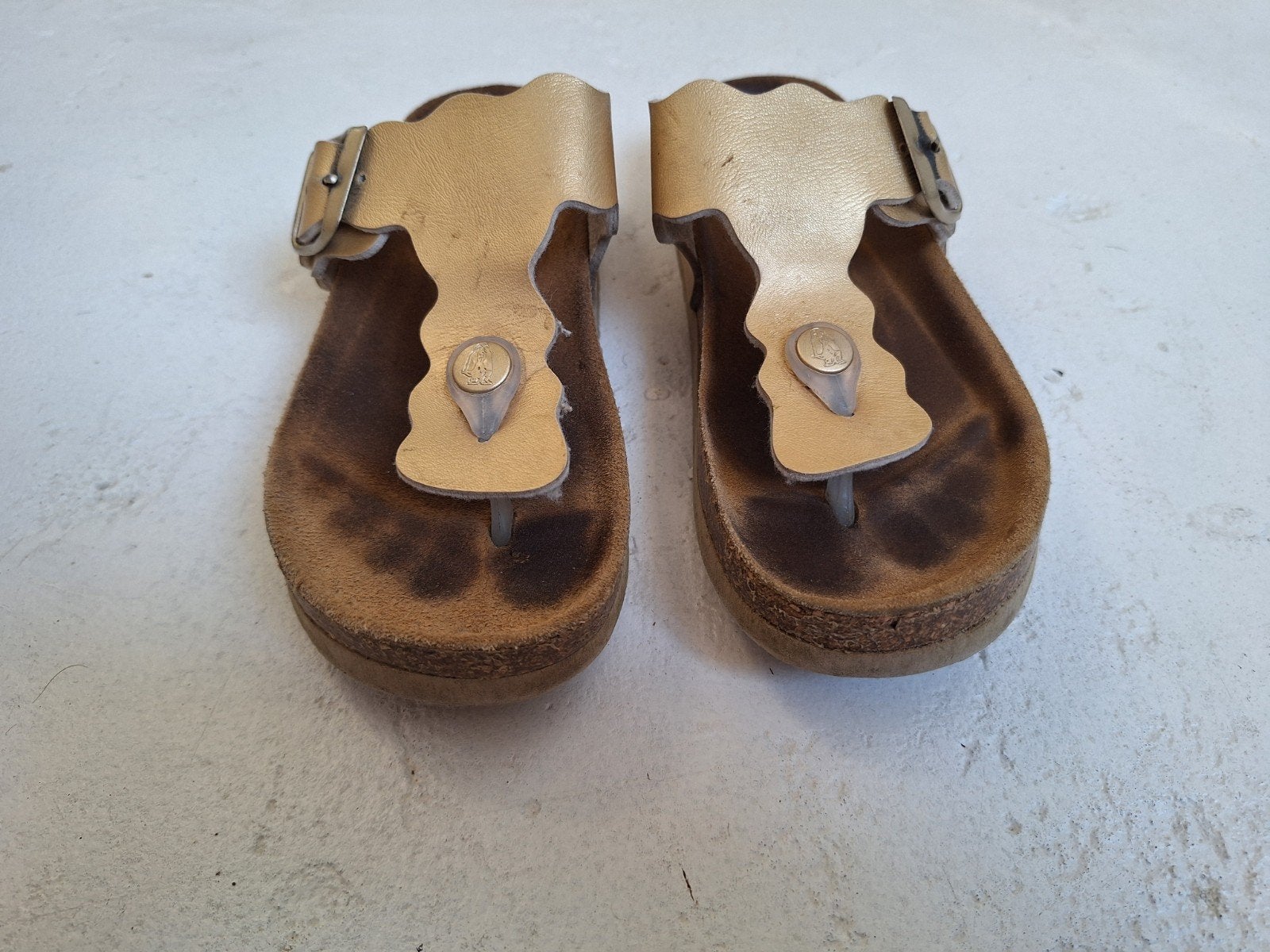 Hush Puppies gouden sandalen 33, Gebruikt, Meisje, Hush Puppies, Schoenen