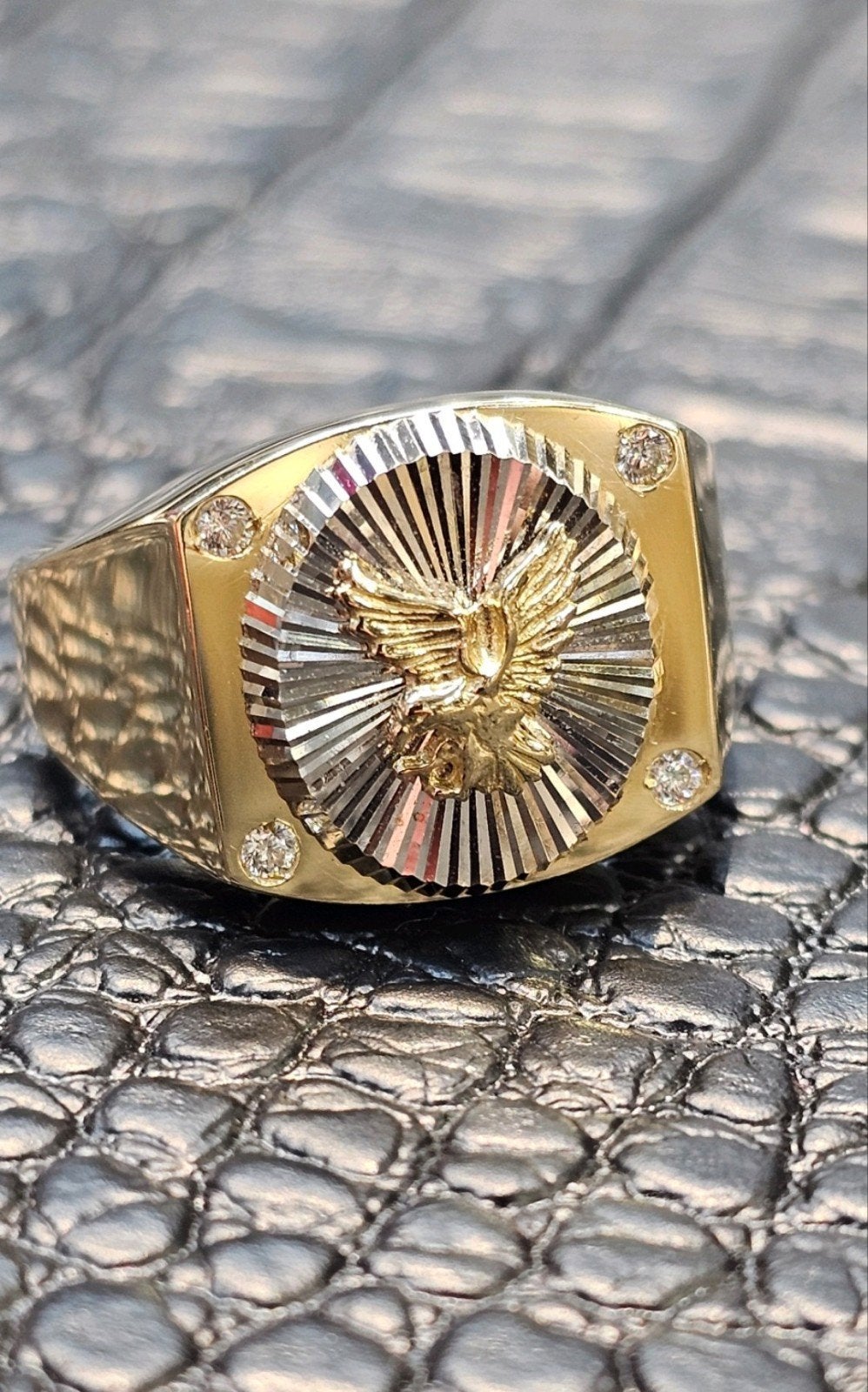 Prachtige Adelaar 14k gouden ring, Overige kleuren, Heer, Nieuw, Ophalen of Verzenden