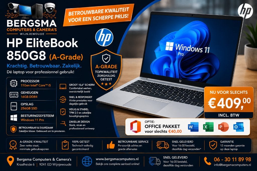 HP Elitebook 850G8-645G9-850G8, Computers en Software, Windows Laptops, Hp, 256 GB, 2 tot 3 Ghz, Qwerty