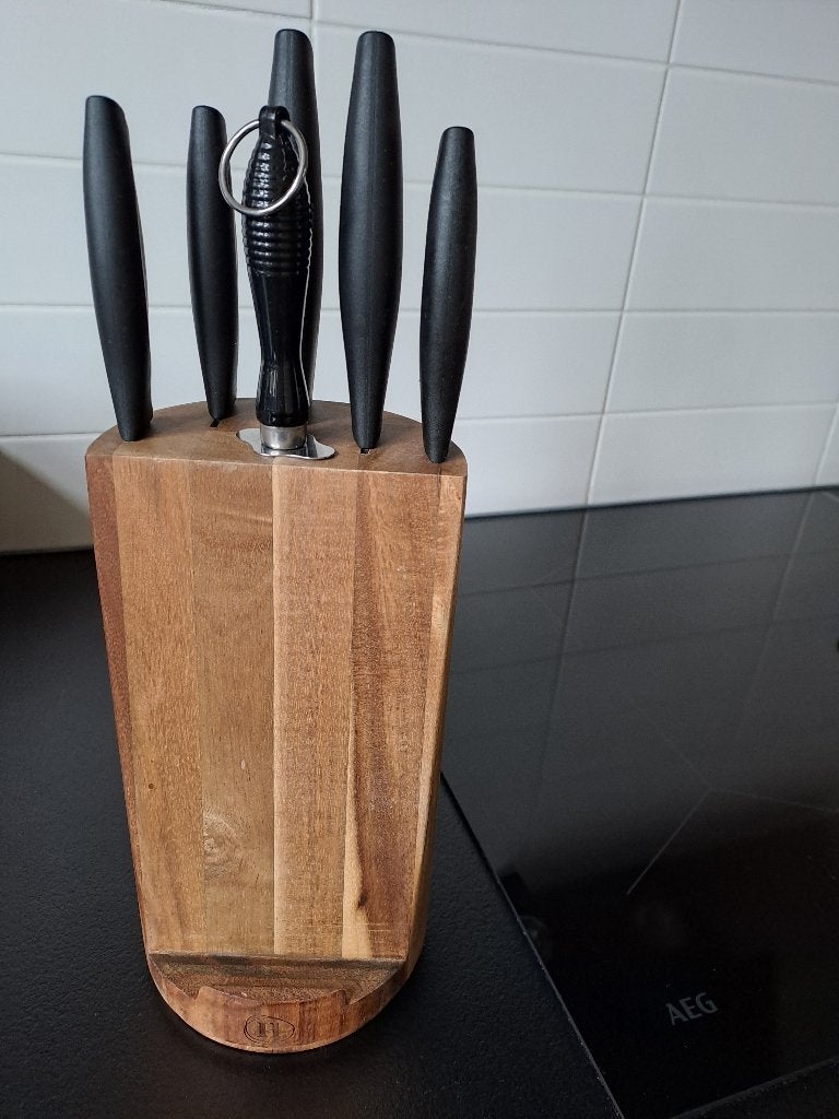 Messenblok, Overige typen, Hout, Ophalen of Verzenden, Zo goed als nieuw