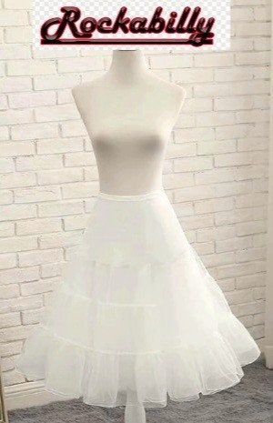 Rockabilly petticoat nieuw, Verzenden, Wit, Maat 42/44 (L), Nieuw