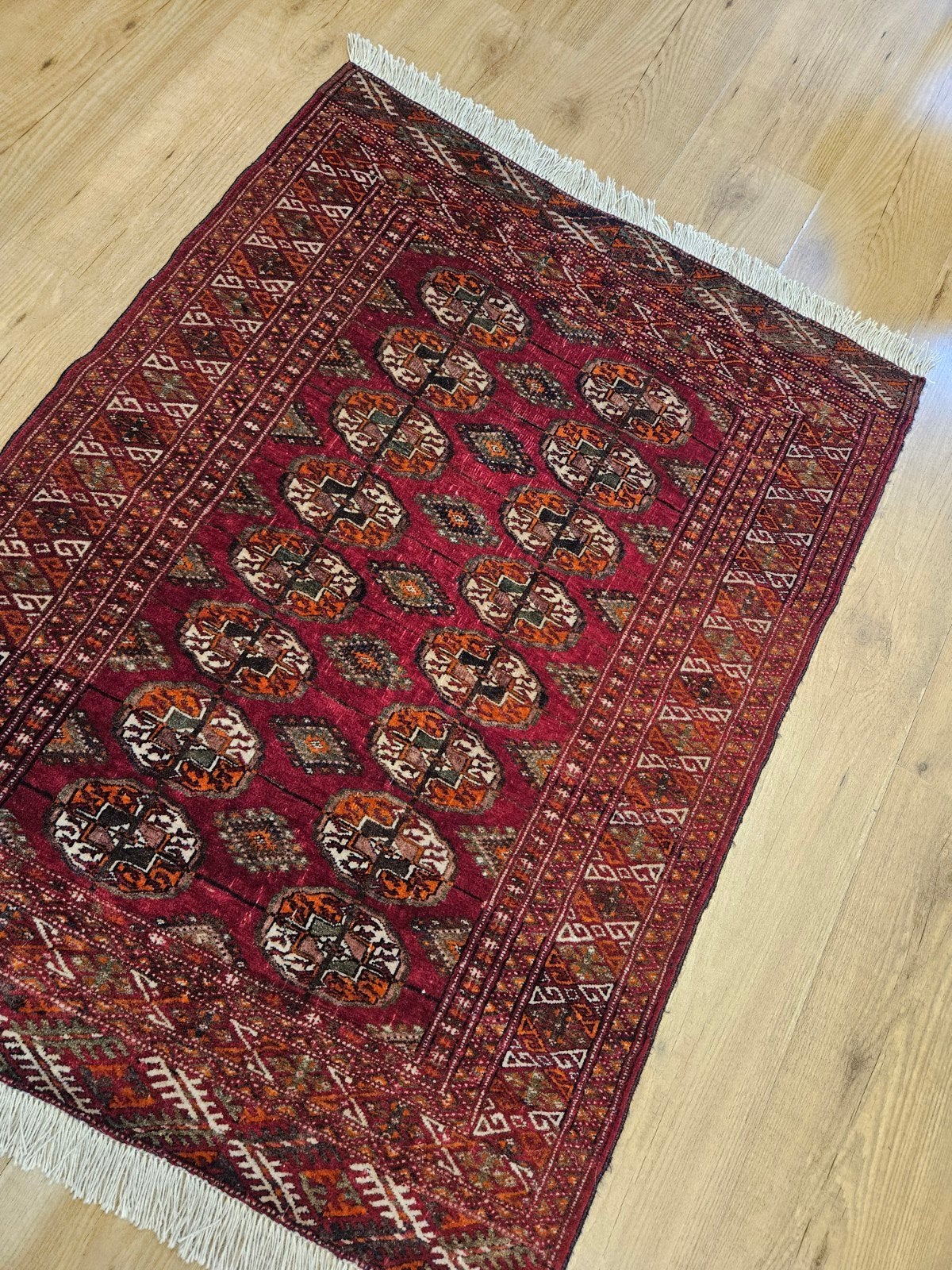 Vintage handgeknoopt oosters tapijt bochara 125x87, Info@SlatsAntiek.nl, Tweedehands, Perzisch, Rechthoekig