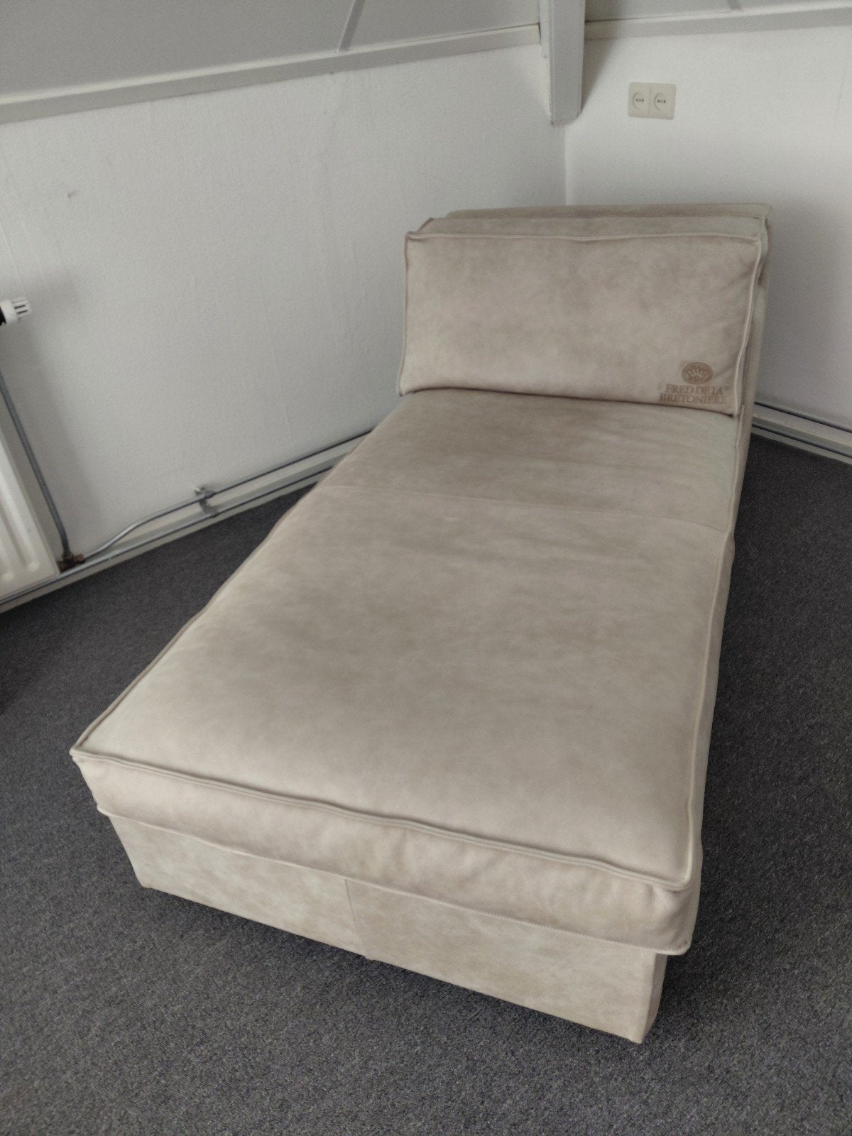 Fred de la Bretoniere Chaise Longue - Beige, Ophalen, Gebruikt, Eenpersoons, Minder dan 150 cm