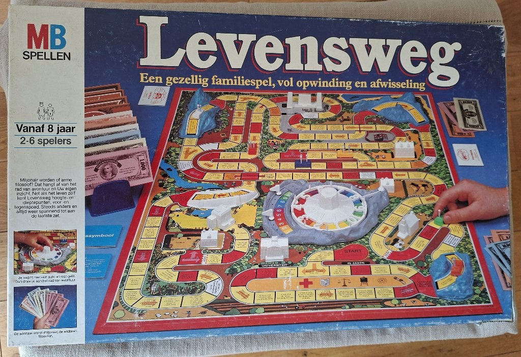 levensweg bordspel vanaf 8 jaar, Vijf spelers of meer, Ophalen, Gebruikt, MB