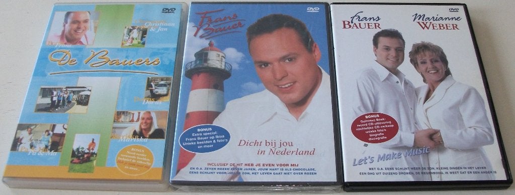 Dvd *** FRANS BAUER *** 3 stuks, Alle leeftijden, Zo goed als nieuw, Concert, Ophalen of Verzenden