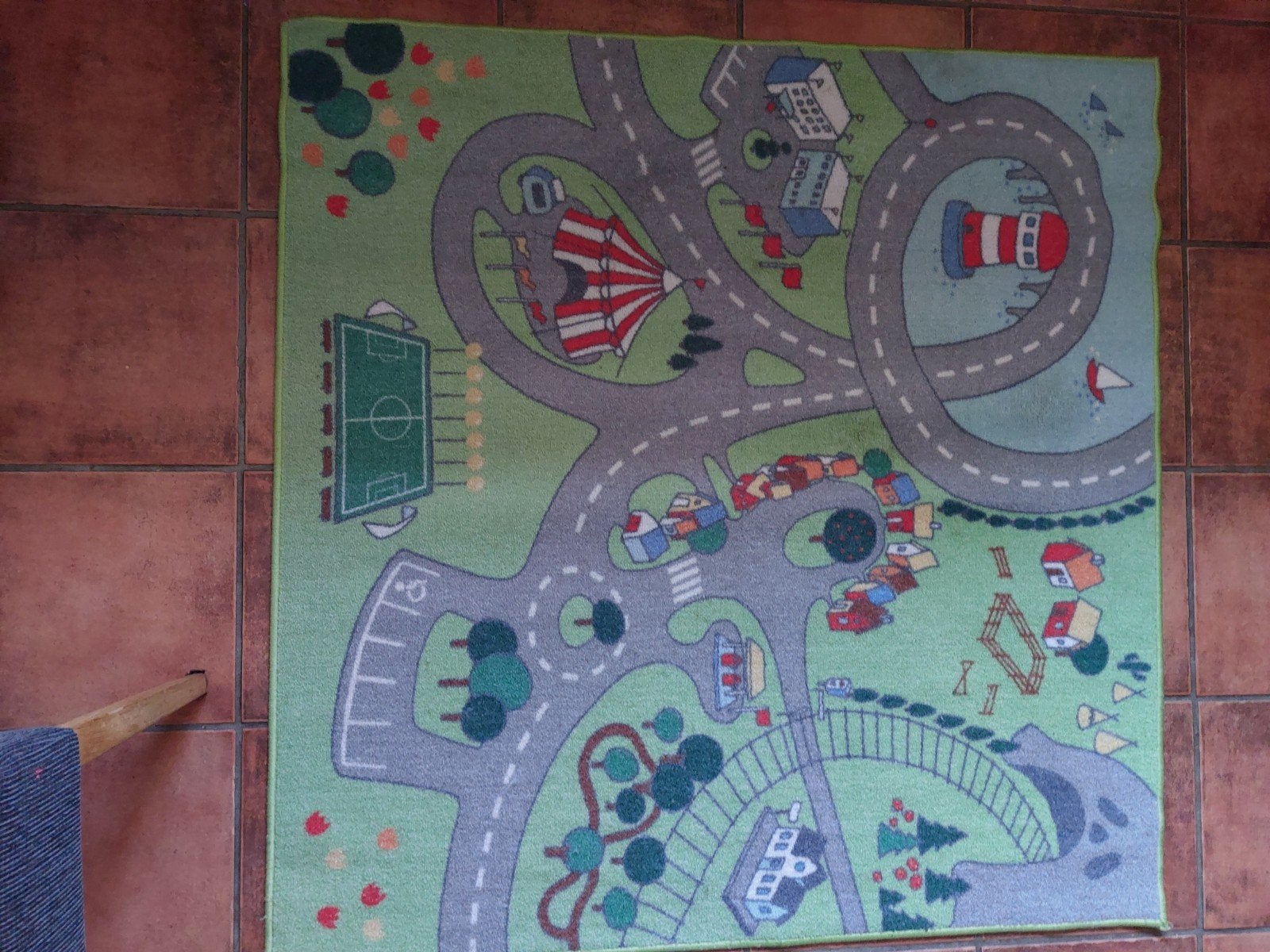 IKEA Speelkleed met wegenpatroon 130x133 cm, Ophalen, Gebruikt