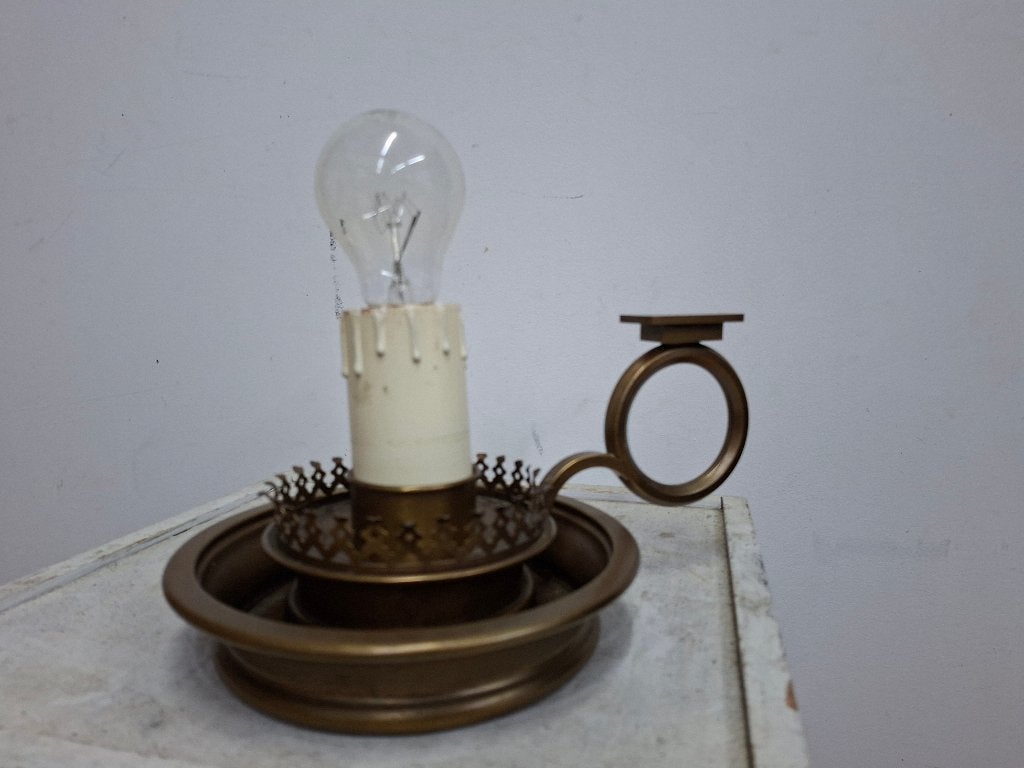 bronskleurige schemerlamp, Ophalen, Gebruikt