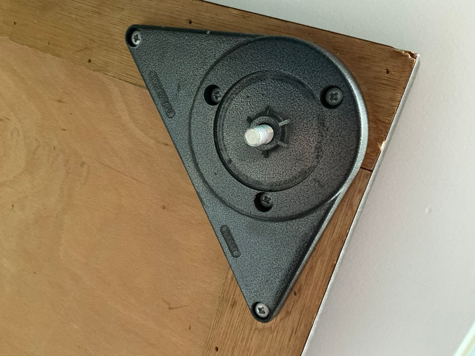 Zwart Metalen ronde tafelpoten met bevestigingsplaten, Ophalen, Rond, 50 tot 100 cm, Minder dan 50 cm