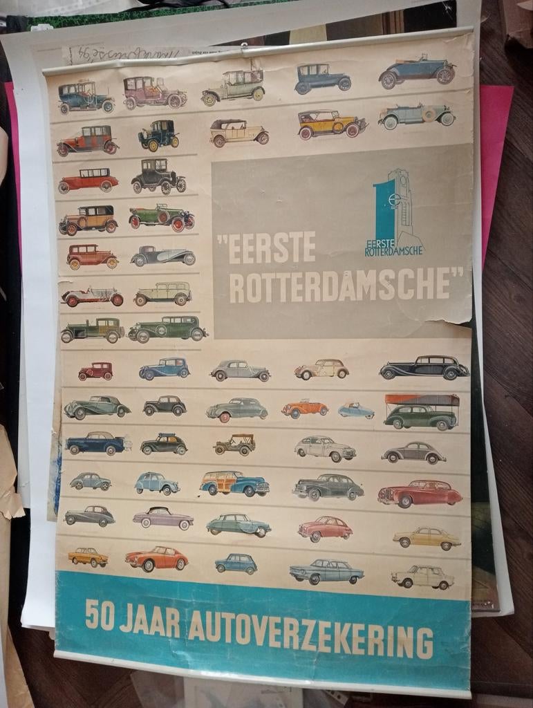 50 Jaar Autoverzekering - Eerste Rotterdamsche, Ophalen of Verzenden, A1 t/m A3