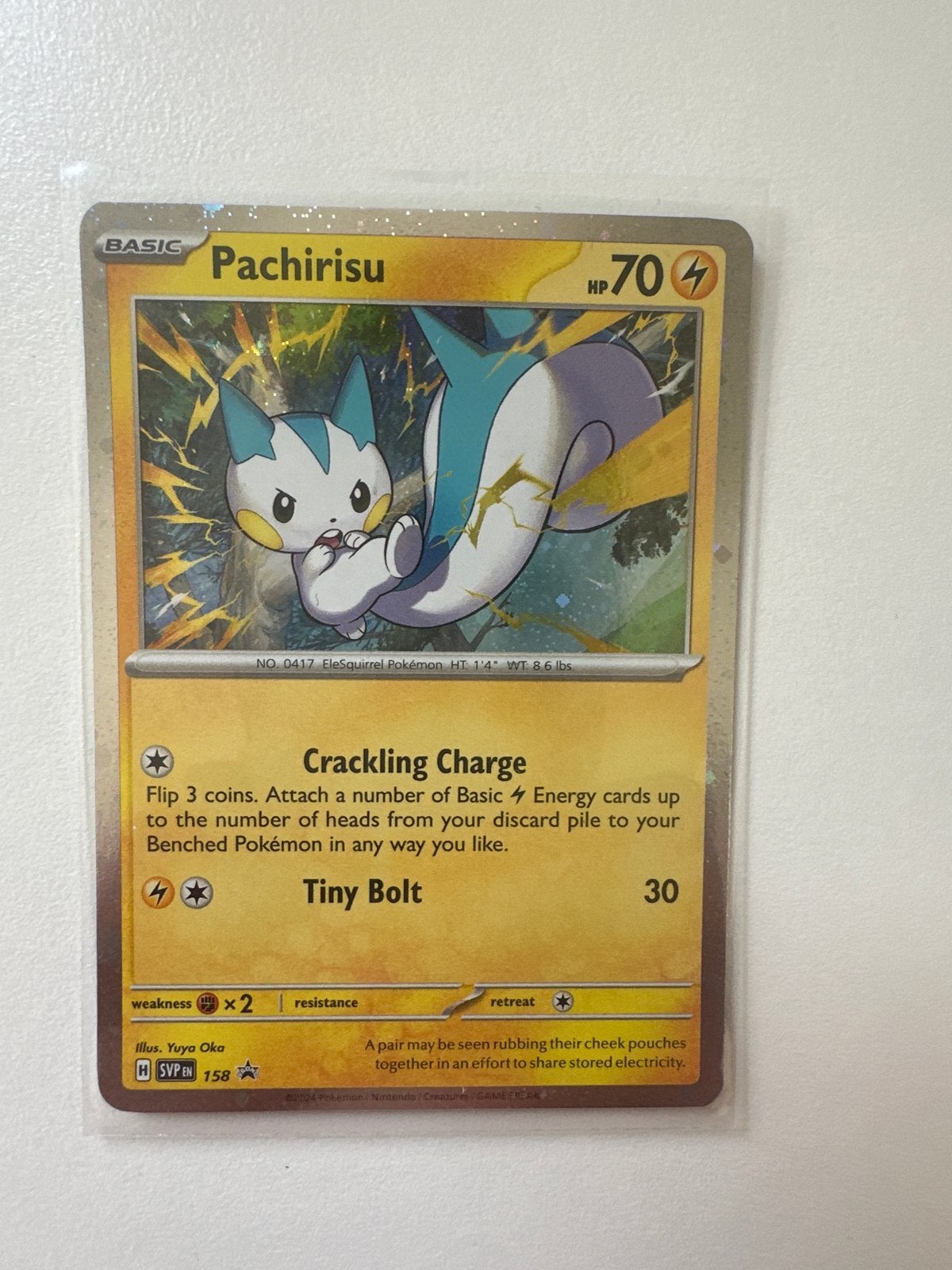 Pokémon Kaart: Pachirisu (SVP EN 158) - Zo goed als nieuw, Ophalen of Verzenden, Zo goed als nieuw, Losse kaart