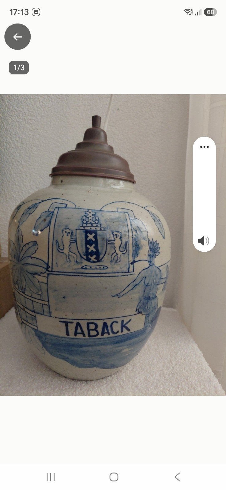 Voc tabakspot puntgaaf., Antiek en Kunst, Ophalen of Verzenden