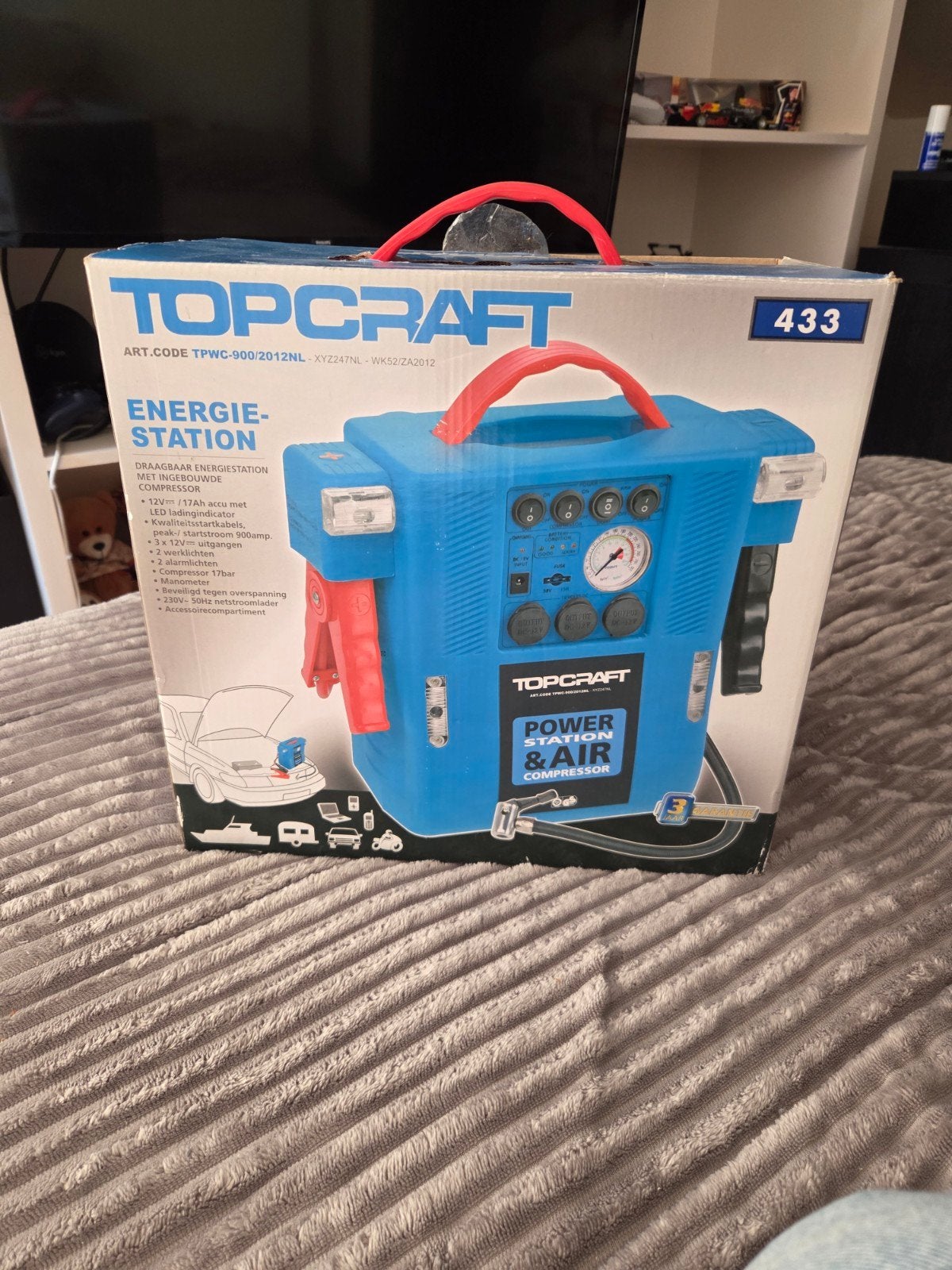 TOPCRAFT Energiestation met compressor, Auto diversen, Ophalen, Zo goed als nieuw