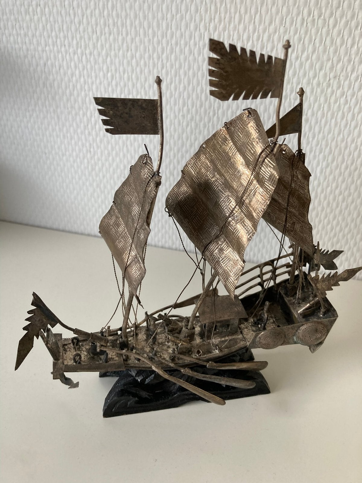 Scheepje. Zilver. Oud. Oosters., Antiek en Kunst, Verzenden, Zilver