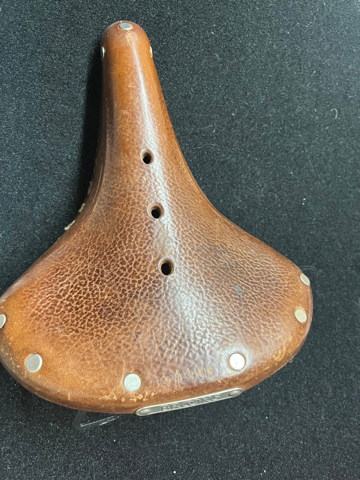 Brooks  B76 leren zadel met vering, Gebruikt, Leer, Ophalen of Verzenden, Zadel