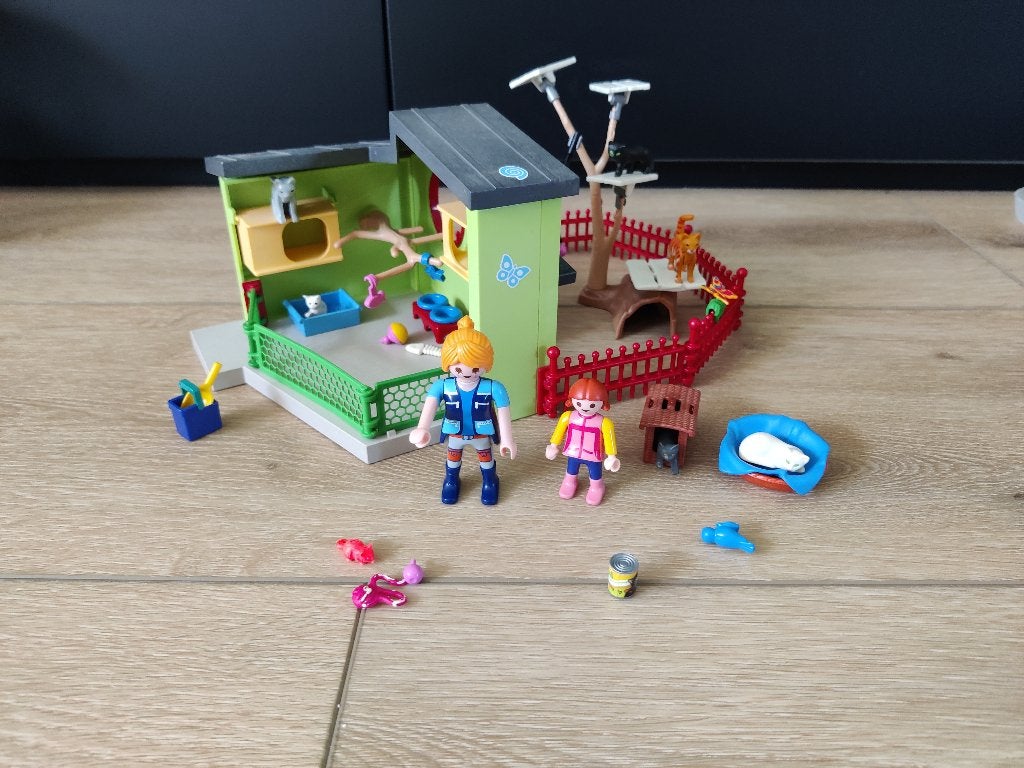 Playmobil katten verblijf 9276, Ophalen of Verzenden, Zo goed als nieuw, Complete set