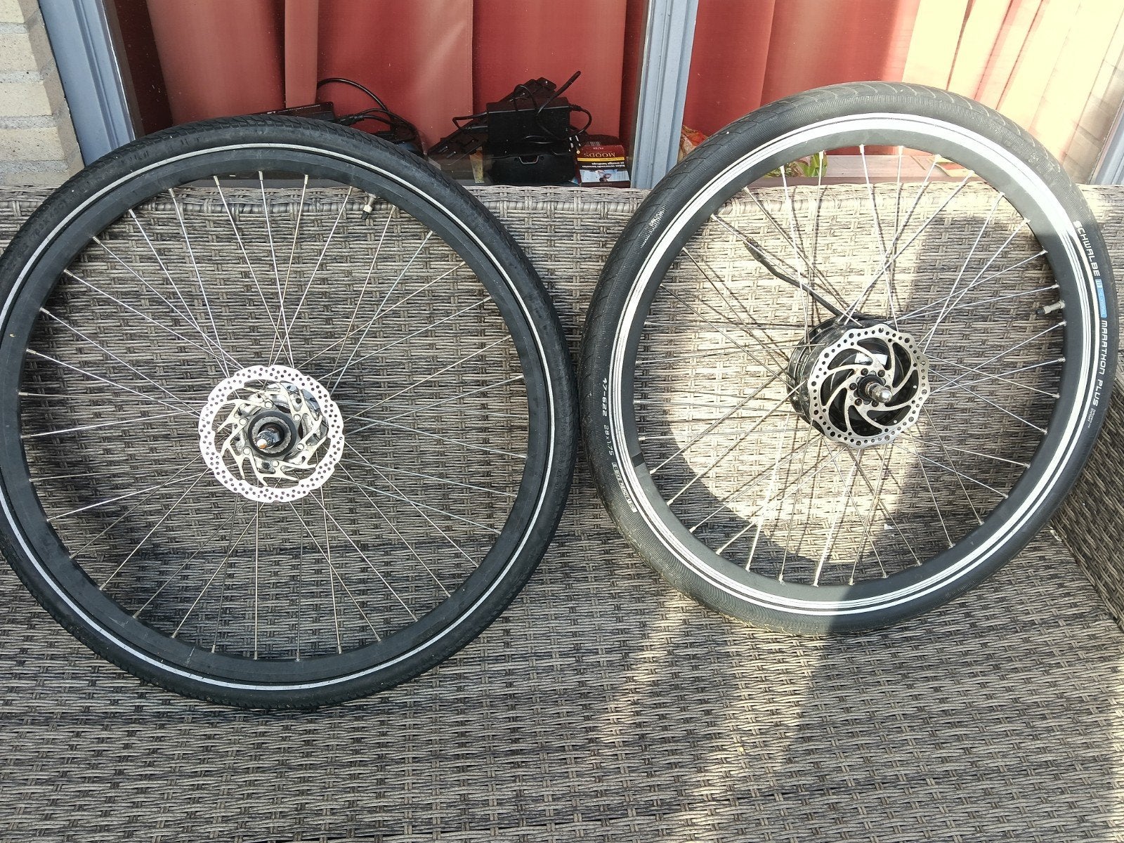 28 inch wielen: Achterwiel Nexus 7 ,Voorwielmotor Bafang, Fietsen en Brommers, Fietsonderdelen, Gebruikt, Elektrische fiets, Bafang