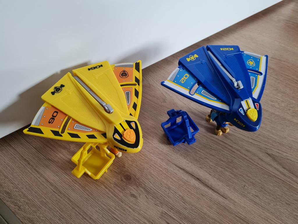 Paw Patrol Vliegtuigen met Figuren - Rubble en Chase, Ophalen
