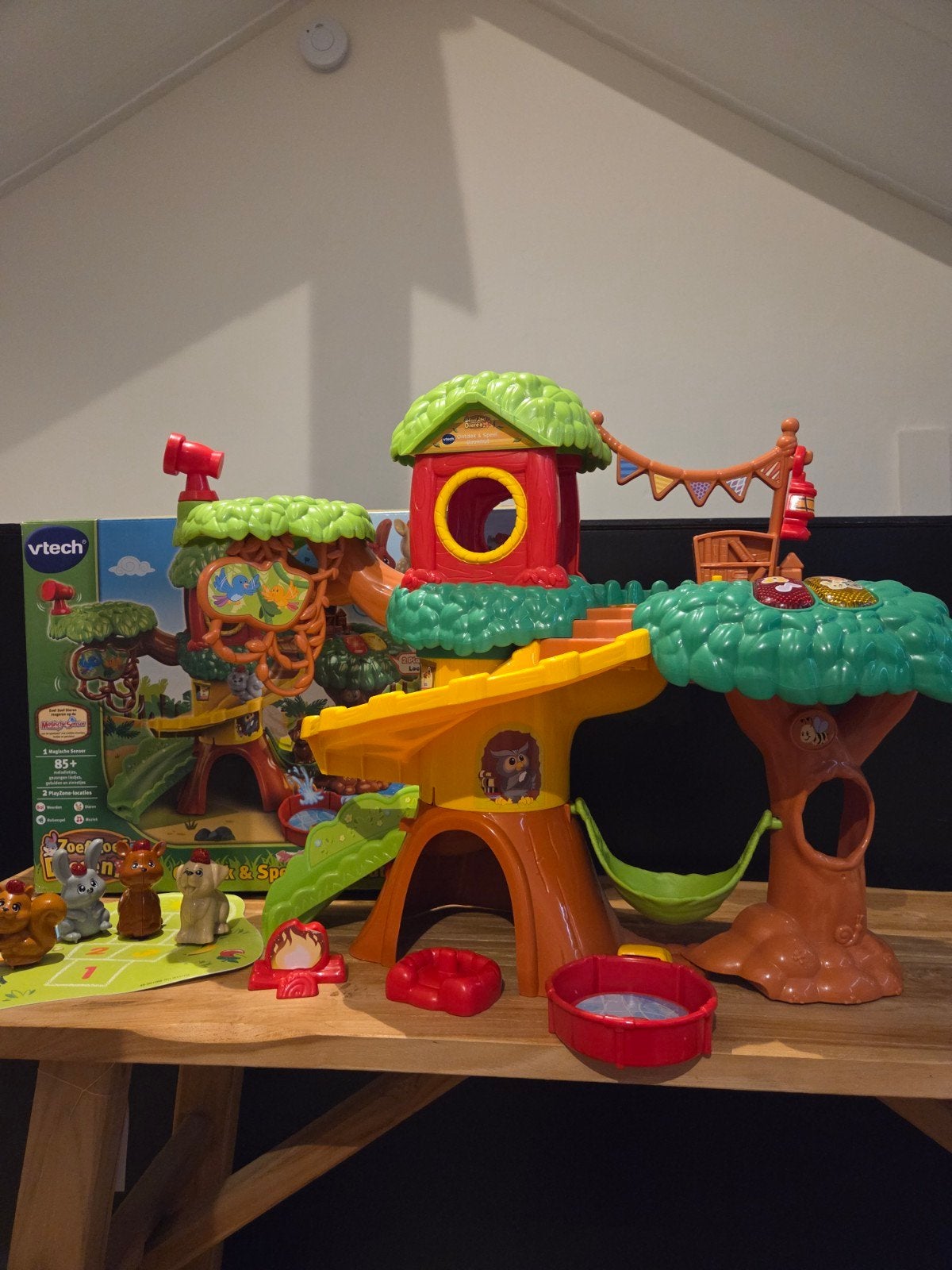 Vtech Zoef Zoef Dieren Boomhut - Compleet en Nette Staat, Ophalen of Verzenden, Zo goed als nieuw, Overige typen, Met licht