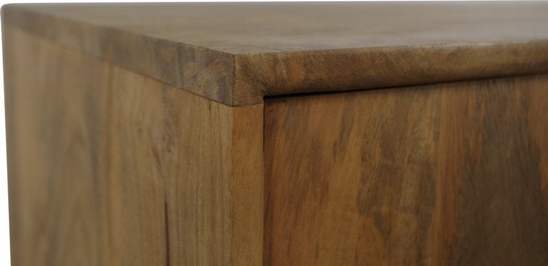 Dressoir Brugge 200 cm massief mangohout met 4 deurs 6 lades, 5 laden of meer, Nieuw, Ophalen of Verzenden, 200 cm of meer