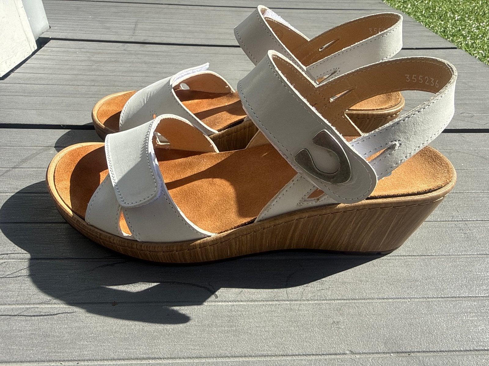Wolky Sandalen -zgan mt 40, Wit, Zo goed als nieuw, Sandalen of Muiltjes, Ophalen of Verzenden