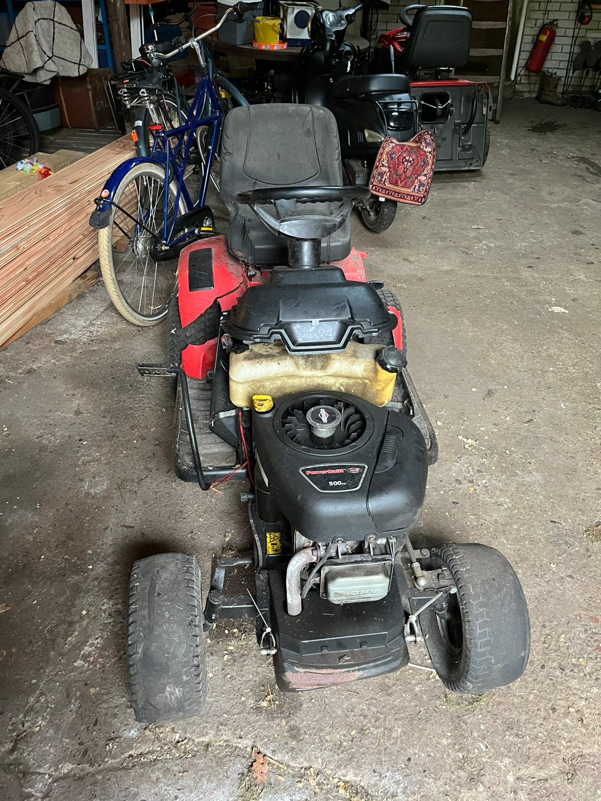 Zitmaaier met Briggs & Stratton 500cc motor, Ophalen, Gebruikt