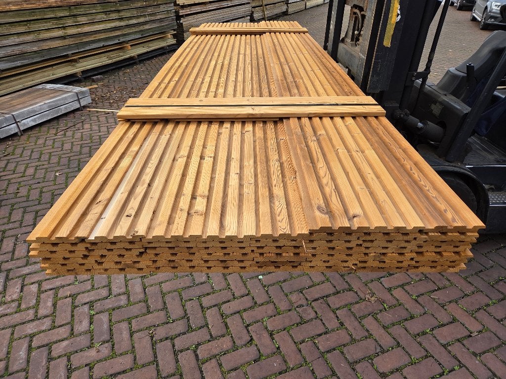 22.3 m2 Thermowood Triple Rhombusprofiel - nr: TP173, Ophalen, Nieuw, 250 cm of meer, Planken