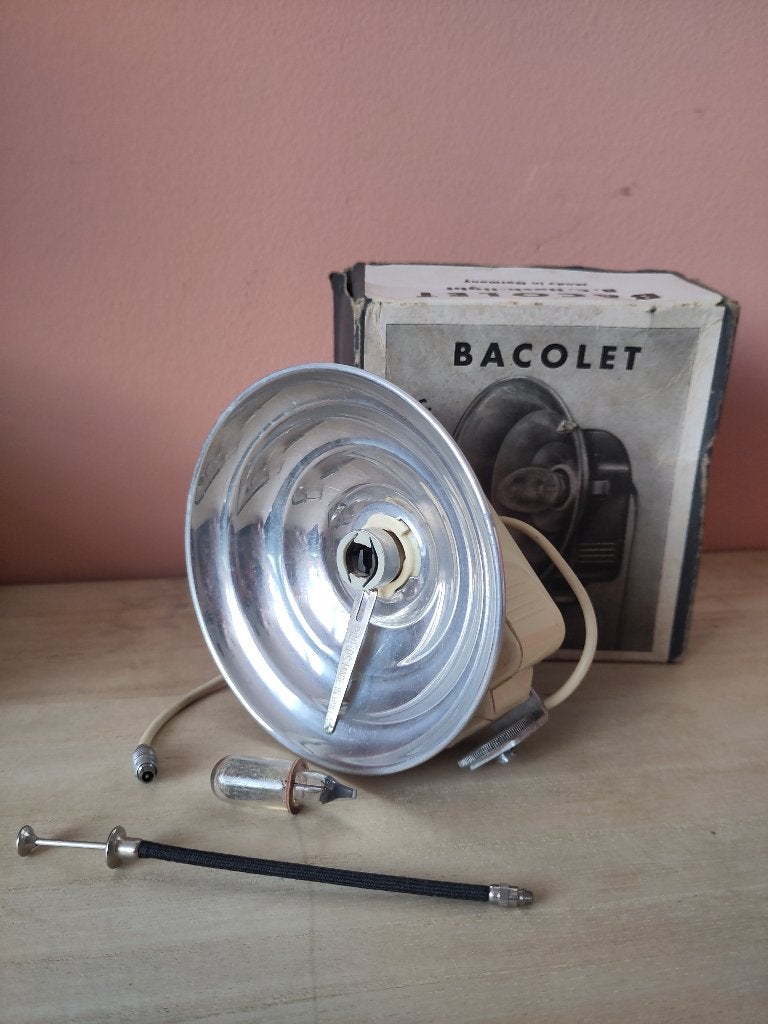 Vintage Bacelot Flitser in Originele Doos, Ophalen of Verzenden, Gebruikt, Flitslamp, Overige merken