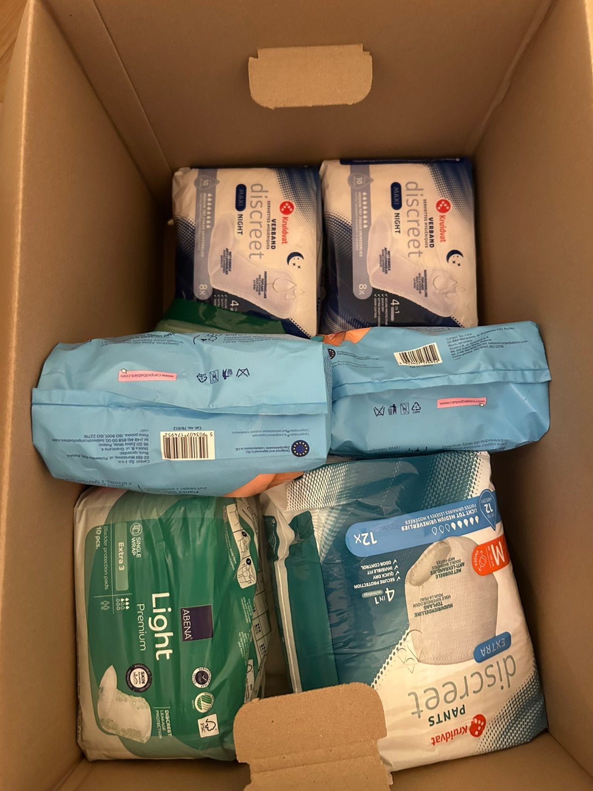 Incontinent broekjes maat m en katheters, Diversen, Verpleegmiddelen, Ophalen of Verzenden, Nieuw