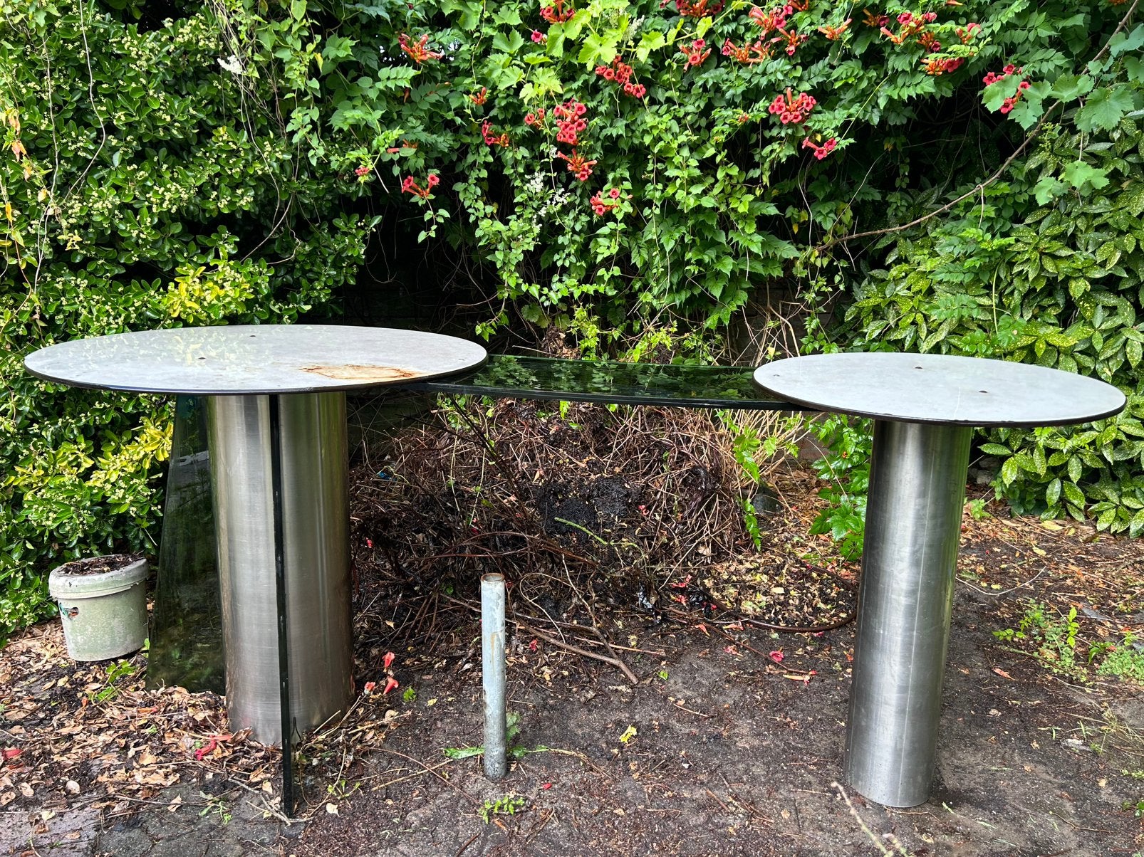 Dubbele statafel. GRATIS !!, Ophalen, Gebruikt