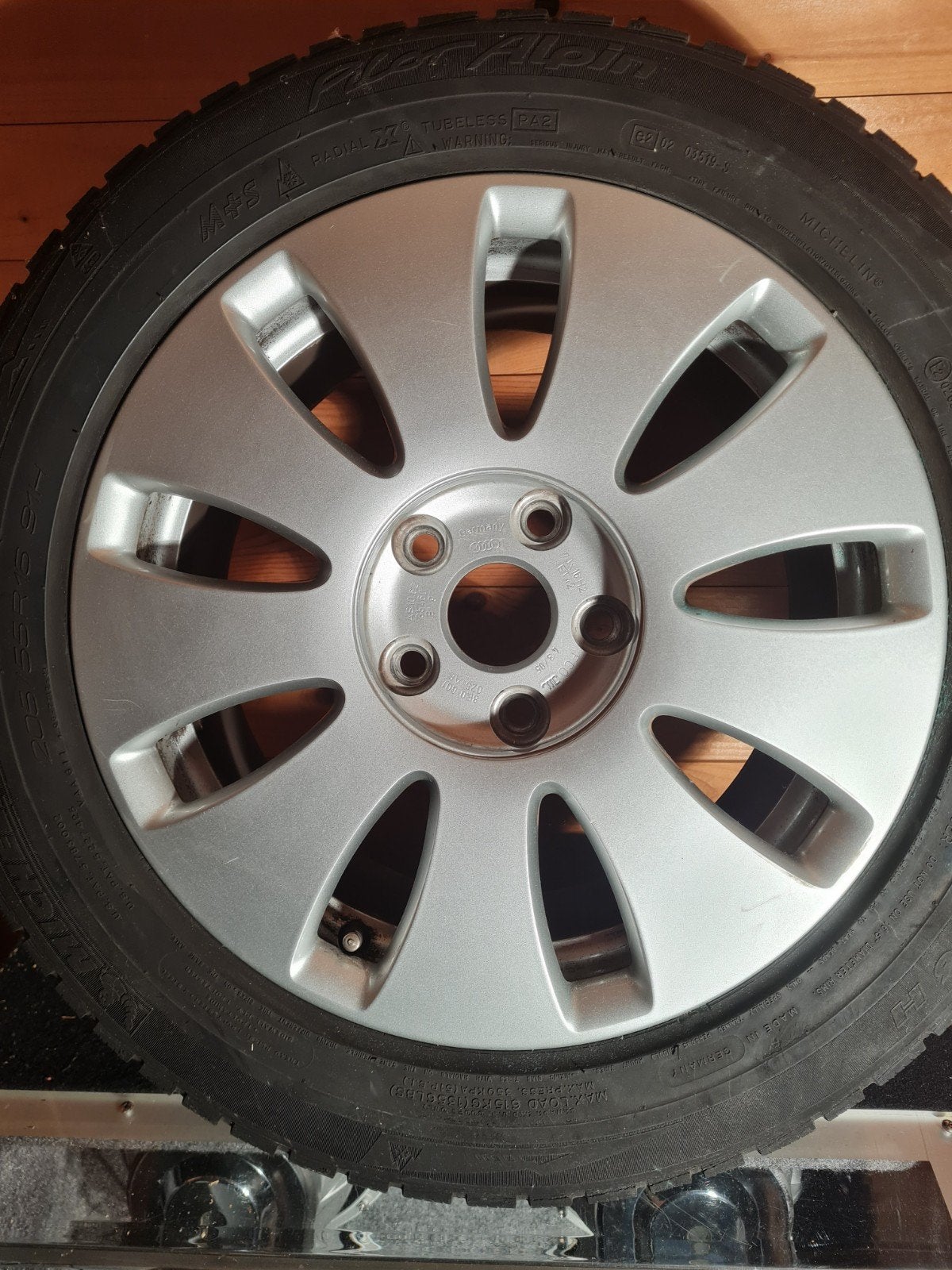 Originele 16 inch Audi aluminium velgen bijna als nieuw, Gebruikt, 16 inch, Banden en Velgen, Personenwagen