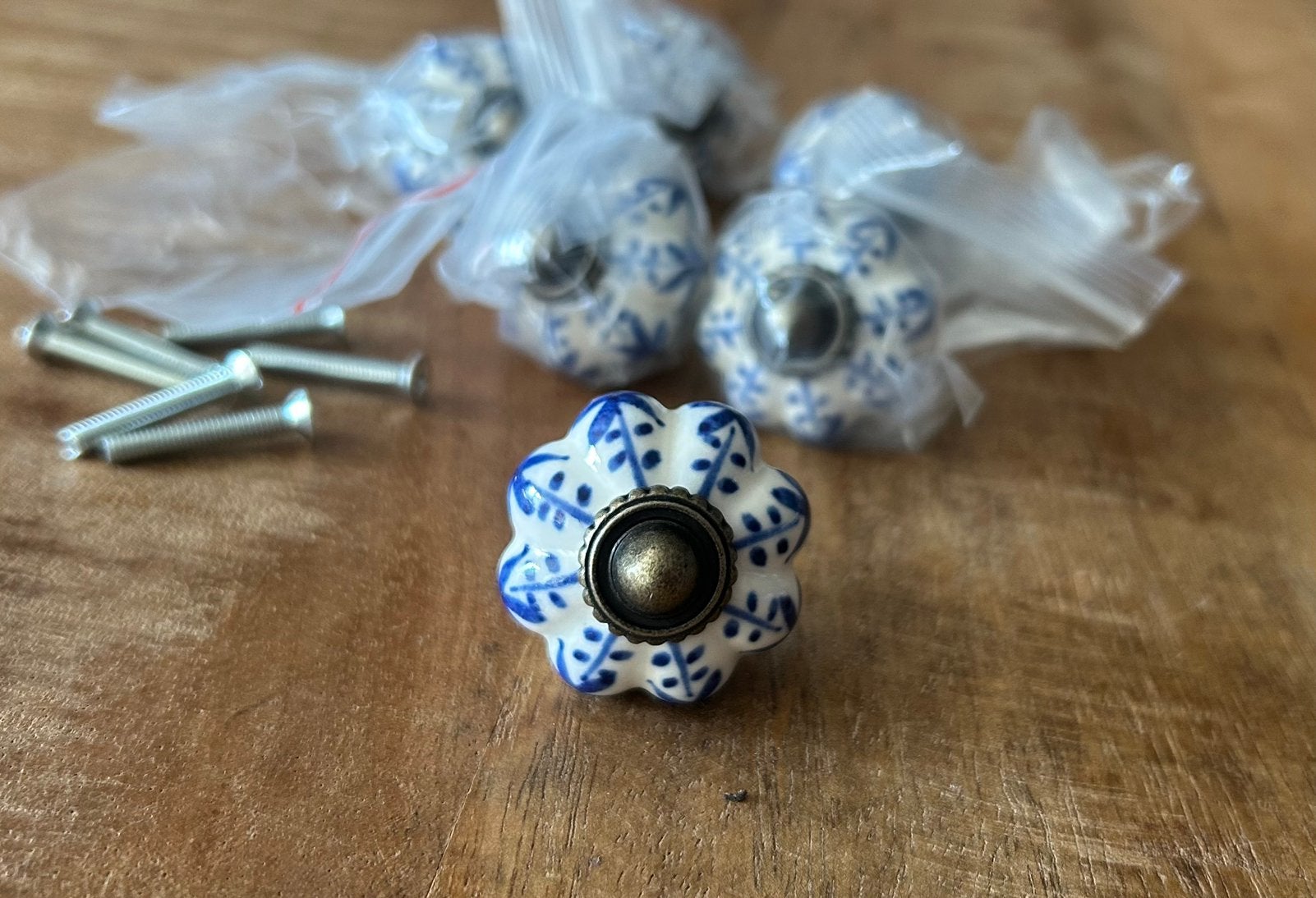 6 keramische kastknoppen, Ophalen of Verzenden, Nieuw
