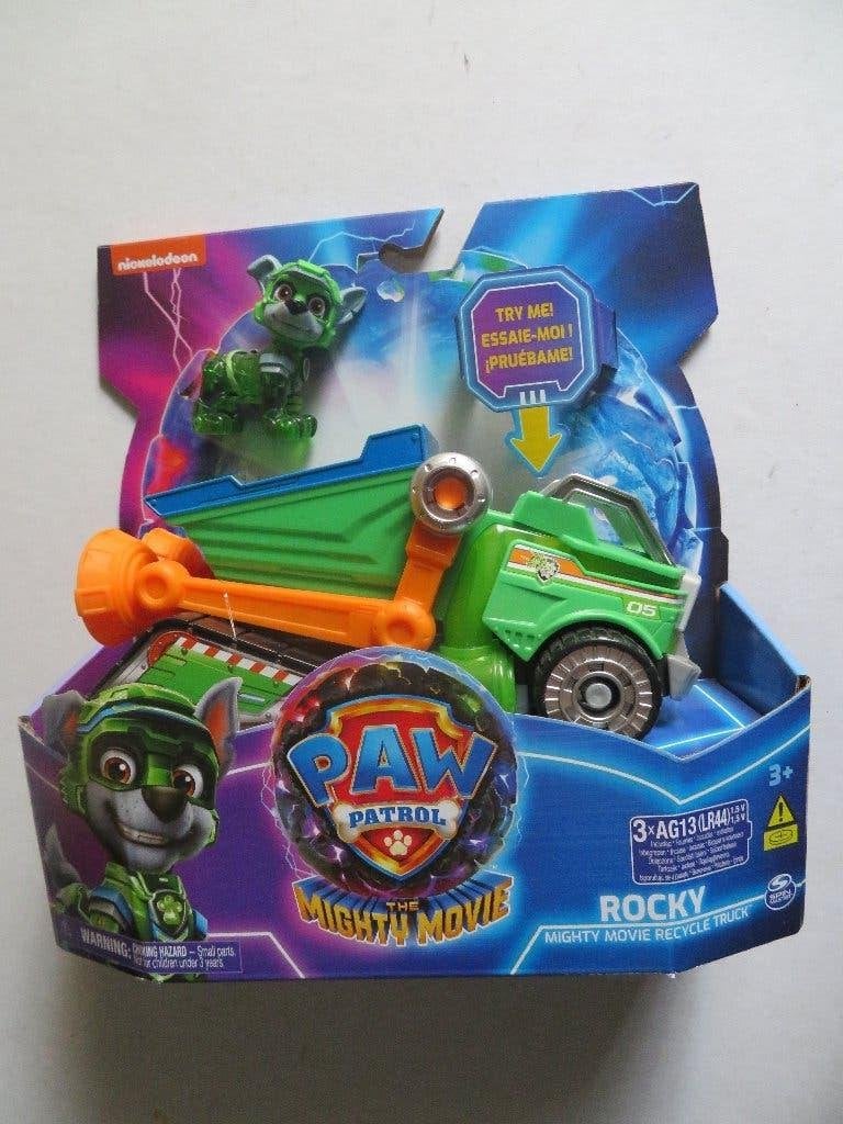 PAW PATROL THE MIGHTY MOVIE ROCKY MIGHTY MOVIE RECYCLE TRUCK, Kinderen en Baby's, Speelgoed | Actiefiguren, Ophalen of Verzenden