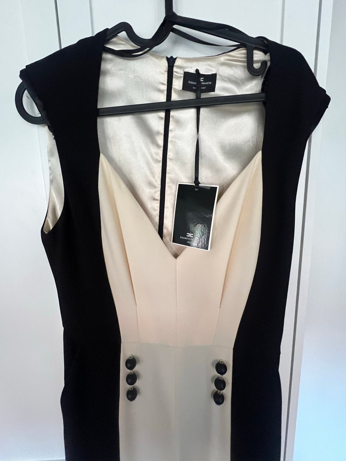 Elisabetta Franchi Jumpsuit Zwart/Beige Maat 44 Nieuw, Kleding | Dames, Ophalen of Verzenden, Nieuw, Maat 42/44 (L), Zwart