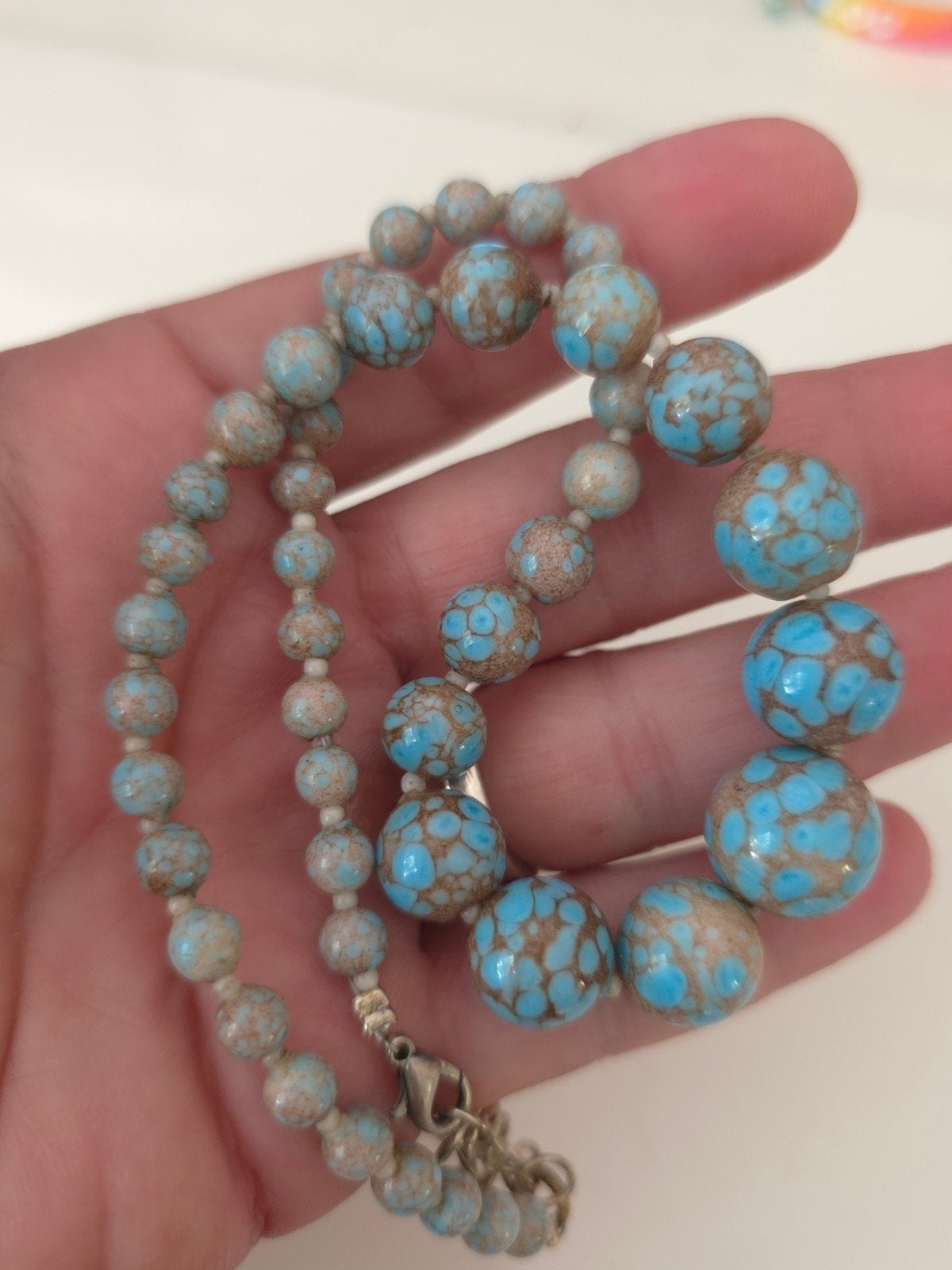 Ketting turquoise, Overige materialen, Blauw, Zwanensingel 239, Zo goed als nieuw