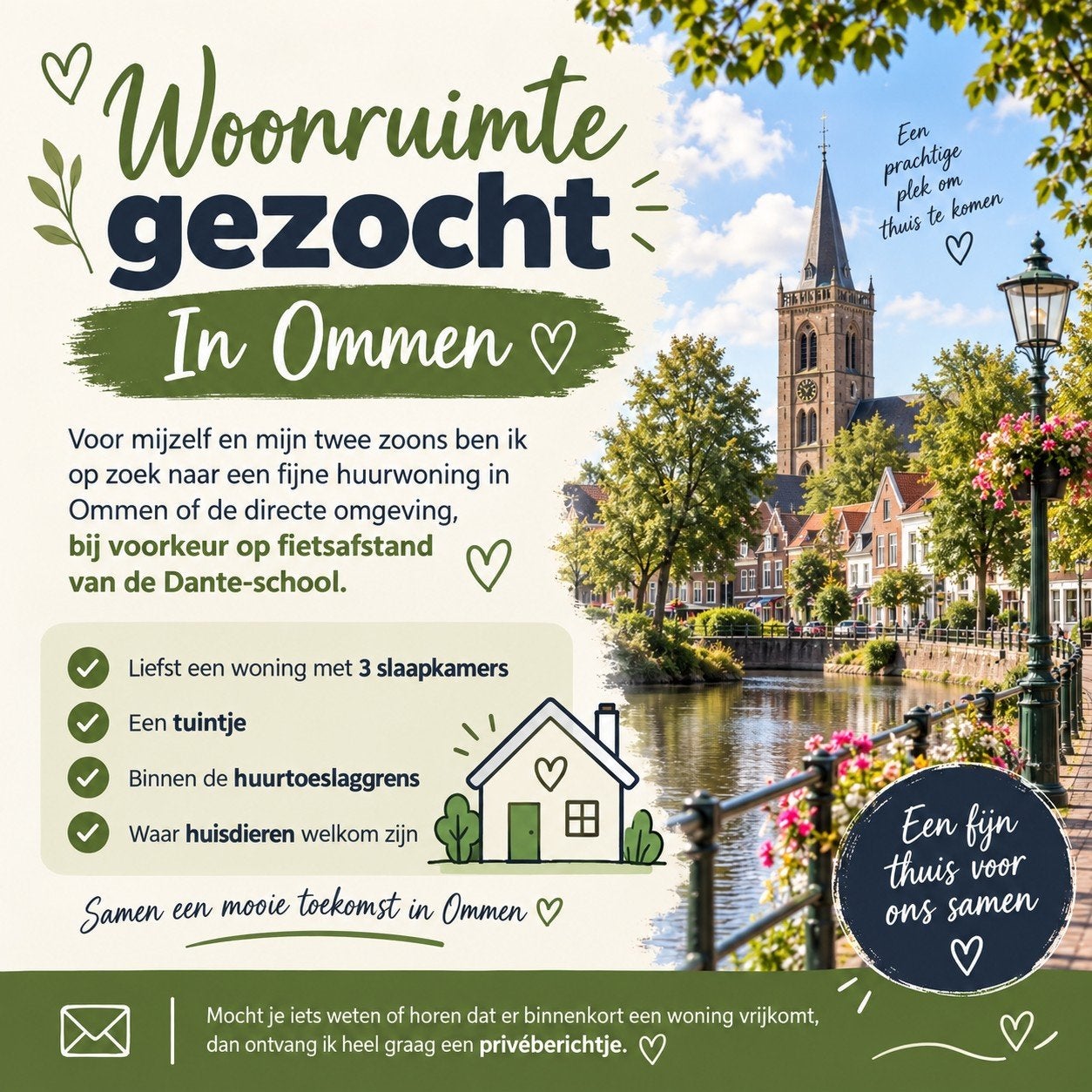 Woonruimte gezocht in Ommen, Overige soorten, Ommen, Overijssel