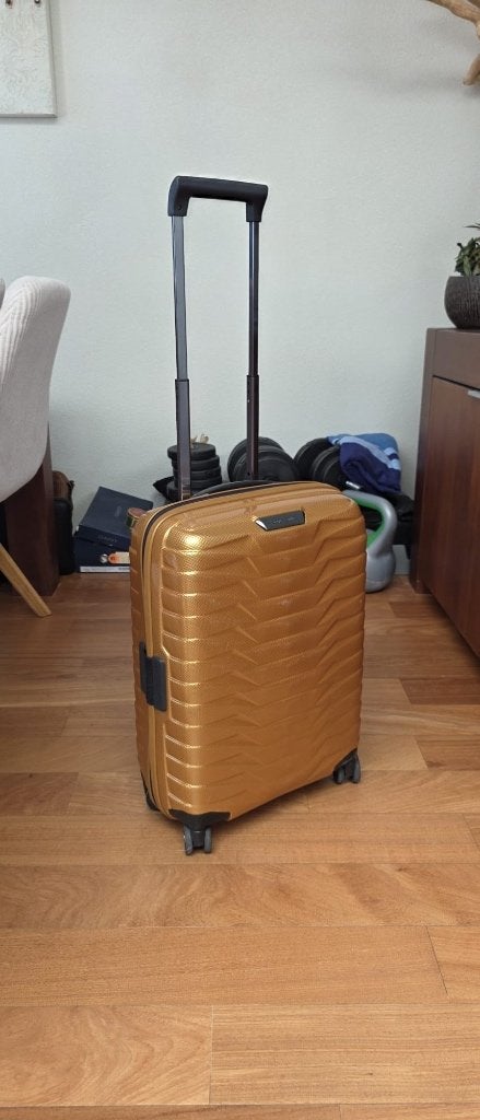 Samsonite Proxis 55 suitcase / koffer - oranje, 50 tot 60 cm, Hard kunststof, Verzenden, Zo goed als nieuw